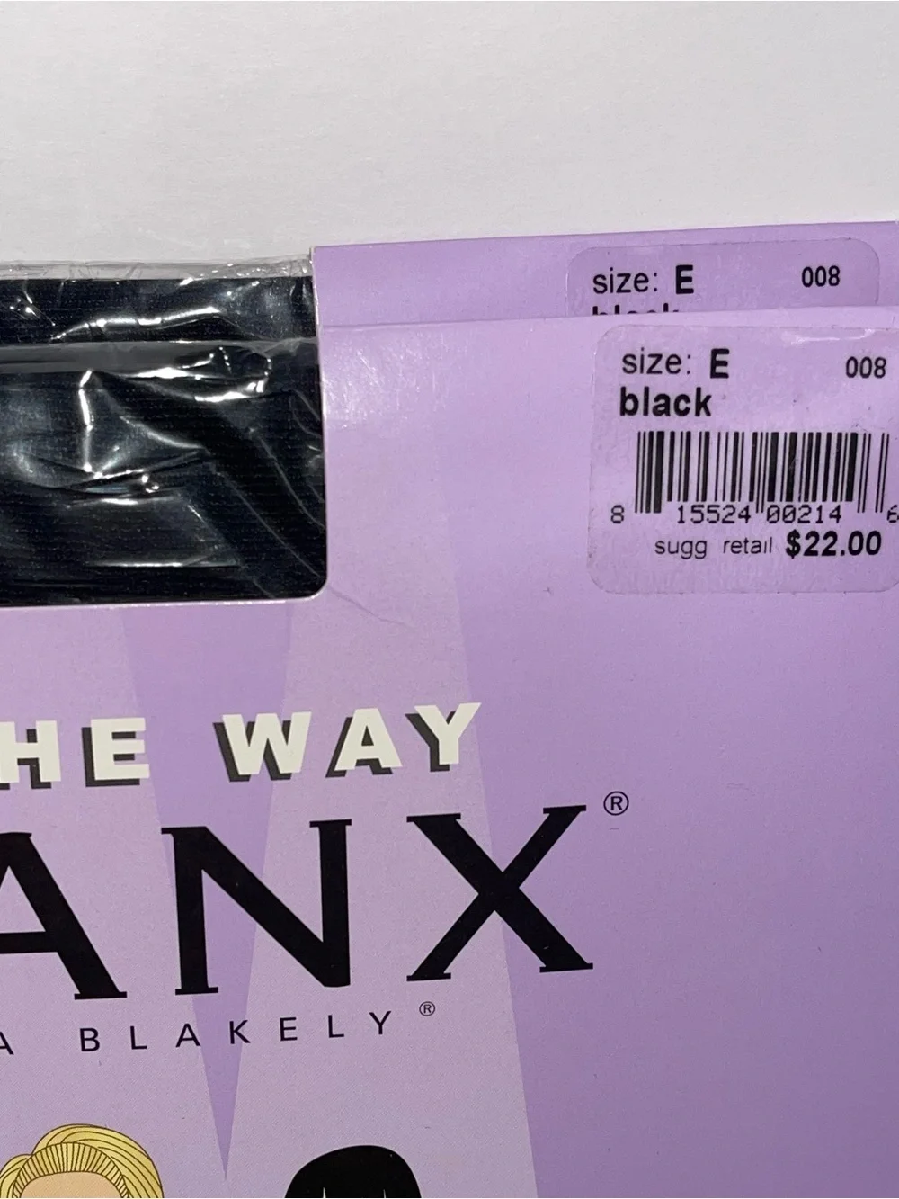 NEW 2 Pair Black SPANX Tights Stockings Size E